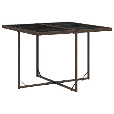 5-delige Tuinset met kussens poly rattan bruin - thumbnail