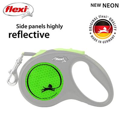 Flexi rollijn new neon tape zwart / groen - thumbnail