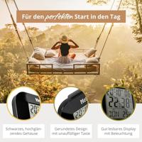 Mebus 51510 Wekker Zendergestuurd Zwart - thumbnail