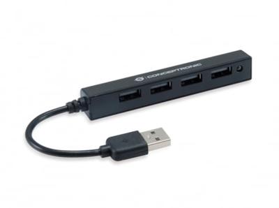 Conceptronic HUBBIES05B USB 2.0-hub 4 poorten Zwart