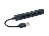 Conceptronic HUBBIES05B USB 2.0-hub 4 poorten Zwart - thumbnail