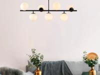 Hanglamp FAROUK 7 lampen zwart - thumbnail