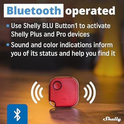 Shelly Shelly BLU Button 1 Red Afstandsbediening, Toets Bluetooth, WiFi