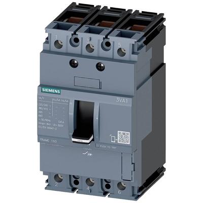 Siemens 3VA1116-5ED36-0AA0 Vermogensschakelaar 1 stuk(s) Instelbereik (stroomsterkte): 160 - 160 A Schakelspanning (max.): 690 V/AC (b x h x d) 76.2 x 130 x 70