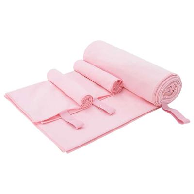 Set van Sporthanddoeken 3 pcs Roze Polyester en Polyamide