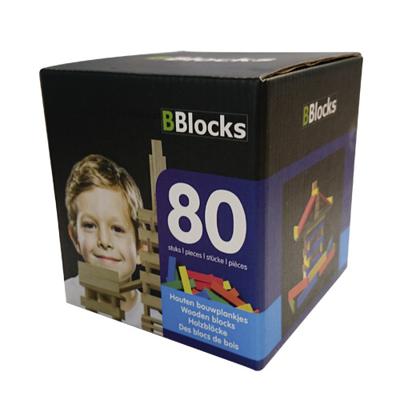 BBlocks bouwplankjes kleur, 80dlg.