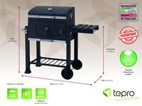 tepro Garten Toronto Click Grill Houtskool Zwart - thumbnail