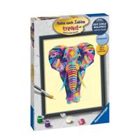 Ravensburger Schilder Op Nummer Kleurrijke Olifant - thumbnail