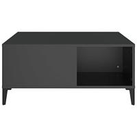 Salontafel 80x80x36,5 cm bewerkt hout zwart - thumbnail