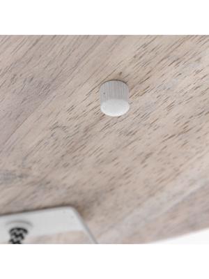 Steinhauer Industriële plafondlampGearwood 3-lichts wit met hout - 3063W