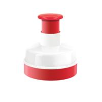 Metaltex kitchen helpers hamburgerpers 11 cm rood/wit - thumbnail