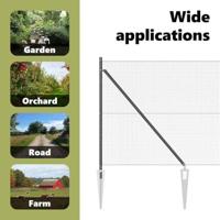 VidaXL Afrasteringspaal grijs 10 x 1 m (16 x 16 mm gaas) staal - thumbnail