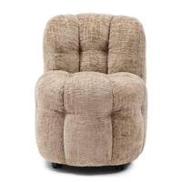Rivièra Maison Eetkamerstoel 'Arosa' Op wielen, Chenille, kleur Taupe - thumbnail