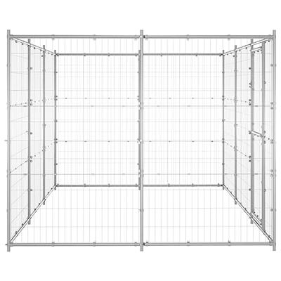 Hondenkennel 7,26 m² gegalvaniseerd staal
