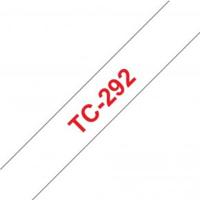 Brother TC-292 Labeltape Kunststof Tapekleur: Wit Tekstkleur: Rood 9 mm 7.7 m - thumbnail