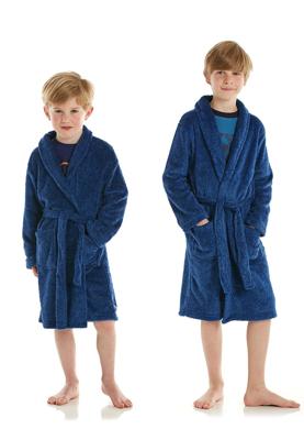 Kinderbadjas blauw-6 jaar