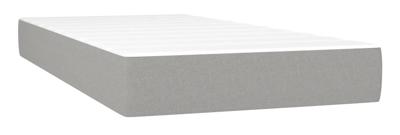 Boxspring met matras stof lichtgrijs 140x190 cm - thumbnail