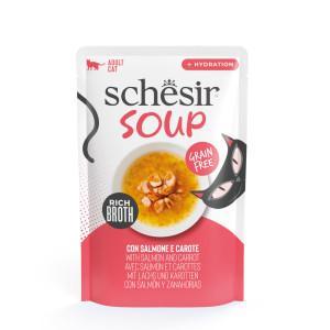 Schesir Cat Soup met zalm en wortel natvoer kat (zakjes) 1 doos (12 x 40 g) Schesir Cat Soup met zalm en wortel natvoer kat (zakjes) 1 doos (12 x 40 g)