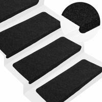VidaXL Trapmatten zelfklevend 15 st 65x24,5x3,5 cm zwart - thumbnail