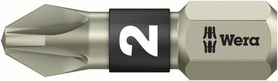 Wera 3855/1 TS Bits Pozidriv, RVS, PZ 1 x 25 mm - 1 stuk(s) - 05071020001 Wera 3855/1 TS Bits Pozidriv, RVS, PZ 1 x 25 mm - 1 stuk(s) - 05071020001
