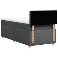 Boxspring met matras stof donkergrijs 100x200 cm - thumbnail