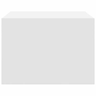 Nachtkastje met LED-verlichting wandgemonteerd wit