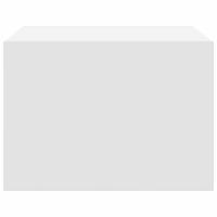 Nachtkastje met LED-verlichting wandgemonteerd wit - thumbnail