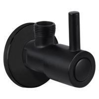 Differnz hoekstopkraan 1/2 x 3/8 mat zwart - thumbnail