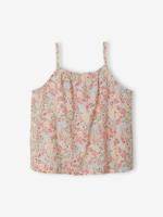 Blouse met dunne bandjes en exotische motieven voor meisjes ecru - thumbnail