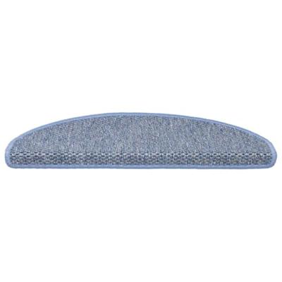 VidaXL Trapmatten zelfklevend 15 st sisal-look 65x21x4 cm blauw