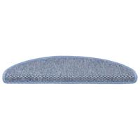 Trapmatten zelfklevend 15 st sisal-look 65x21x4 cm blauw - thumbnail