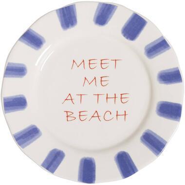 Gebaksbordje Beach - blauw - Ø16 cm - Leen Bakker