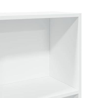 Boekenkast 60x24x176 cm bewerkt hout wit - thumbnail