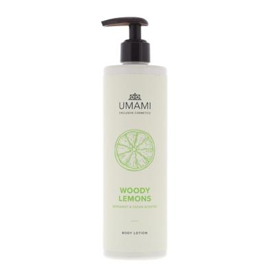 Umami Exclusive Cosmetics Woody Lemons Body Lotion Bergamot & Cedar Scented 400ml Umami Exclusive Cosmetics Woody Lemons Body Lotion Bergamot & Cedar Scented 400ml