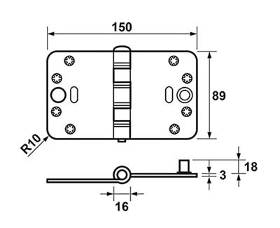 SCHARNIER EASYFIX 89X150 TOPC. SCHARNIER EASYFIX 89X150 TOPC.