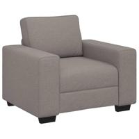 3-delige Loungeset met kussens stof taupe - thumbnail