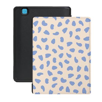 Lunso Kobo Aura Edition 2 hoesje (6 inch) - Vegan Saffiano Leren Sleep Cover - Azure Pebble