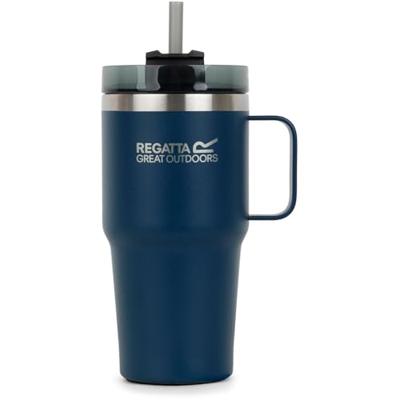 Beker met Rietje Regatta Thermo Insulated Mug Donkerblauw 600 ml Roestvrij staal