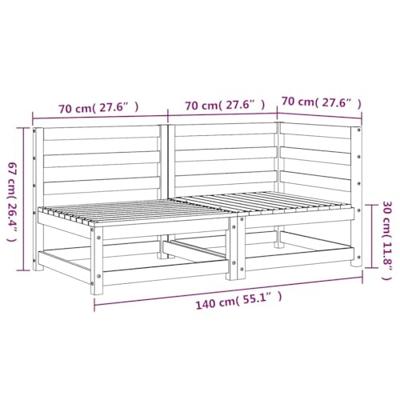 Tuinbank 2-zits gempregneerd grenenhout