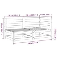 Tuinbank 2-zits gempregneerd grenenhout - thumbnail