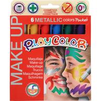 PlayColor® Playcolor make up, metallic, diverse kleuren, 6x5 gr/ 1 doos - thumbnail
