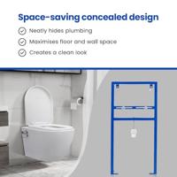 VidaXL Badkamer muursteun blauw 50 x 3 x 112 cm - thumbnail