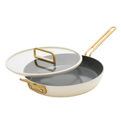 GreenPan™ Stanley Tucci™ Ceramic Nonstick 30cm Frypan with Lid, Carrara White