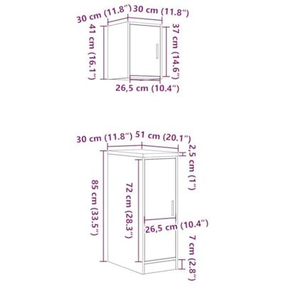 VidaXL Garagekasten 2 st spaanplaat zwart VidaXL Garagekasten 2 st spaanplaat zwart