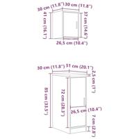 VidaXL Garagekasten 2 st spaanplaat zwart - thumbnail