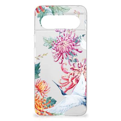 Google Pixel 8 | TPU Hoesje | Bird Flowers