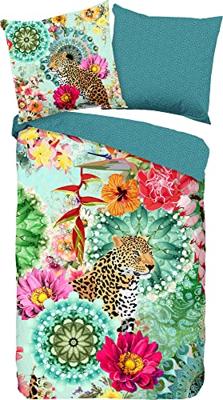 HIP Dekbedovertrek "mandala&apos;s, bloemen en een luipaard" - Multi - (155x220 cm) - Katoen Satijn