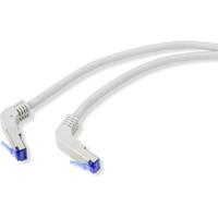 Renkforce RF-4892470 RJ45 Netwerkkabel, patchkabel CAT 6A S/FTP 0.25 m Grijs 90° haaks naar onder 1 stuk(s) - thumbnail