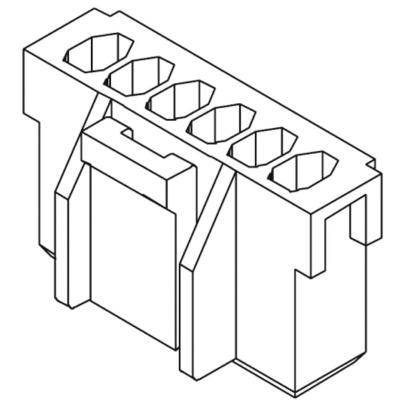 Molex 351551000 Male behuizing (kabel) Totaal aantal polen: 10 Rastermaat: 2.50 mm Inhoud: 1 stuk(s) Bulk