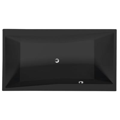 Rechthoekig Ligbad Sapho Quest 180x100x49 cm Mat Zwart